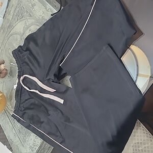 VICTORIA'S SECRET WOMENS SATEEN HIGH WAIST WIDE LEG PAJAMA PANTS NEW M